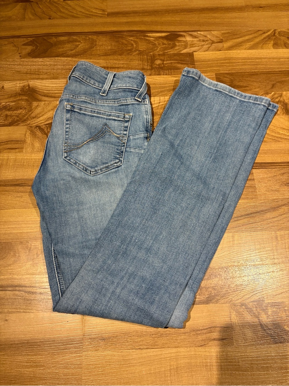Ariat Real Denim Philadelphia Real Celeste Boot Cut Jean Size 27R Stained Flawed